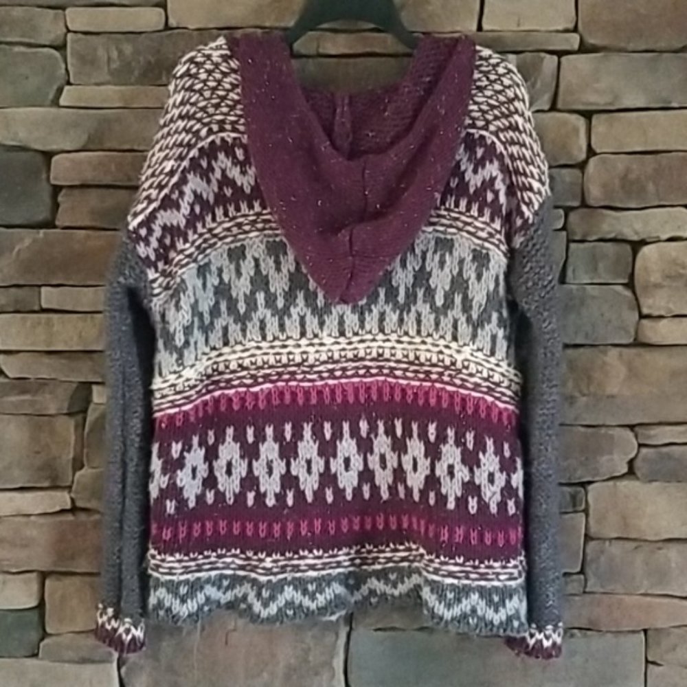 Free People Chunky Knit Hooded Sweater - Picture 3 of 11